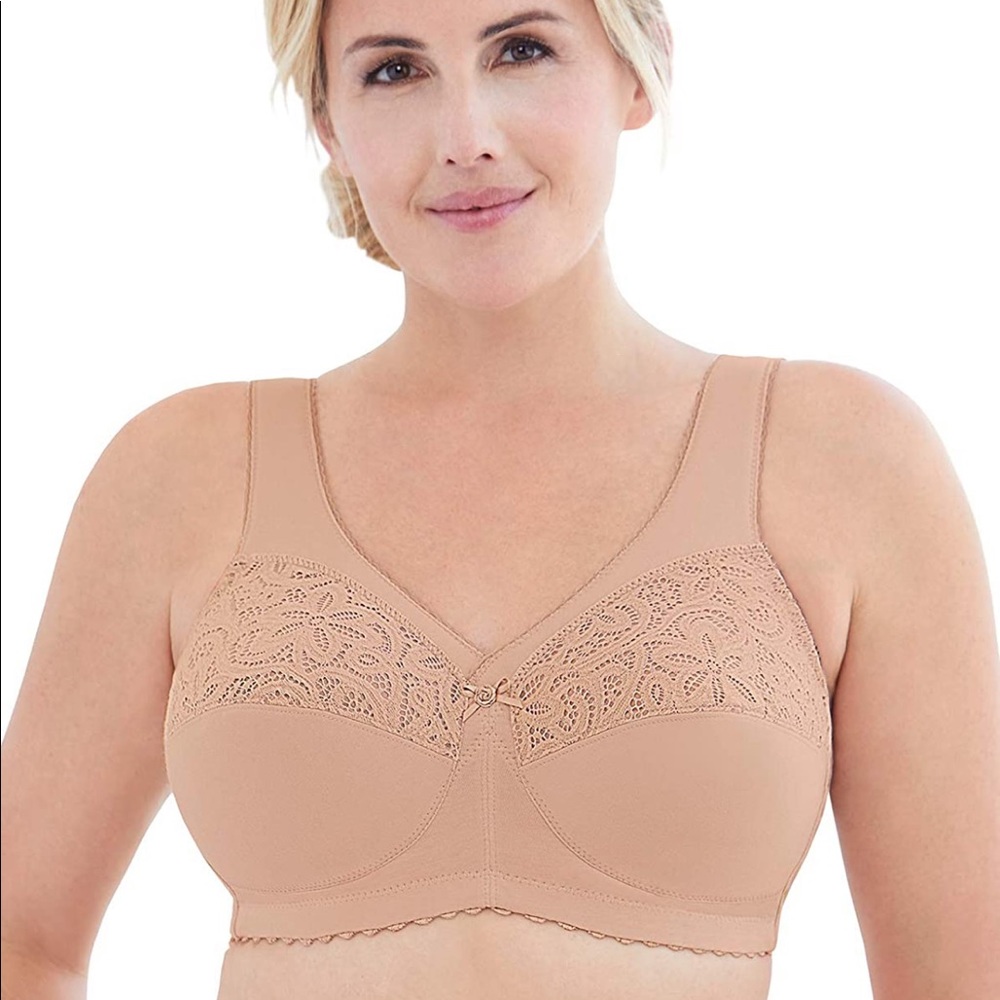 Glamorise Cotton Blend Support Bra 44J NWOT